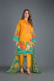 Bareeze Printed Pr857 Orange Dress