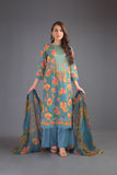 Bareeze Printed Pr826 Blue Dress