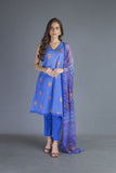 Bareeze Printed Pr845 Blue Dress