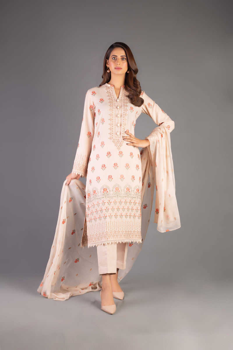 Bareeze Noor E Chasham Ch3390 Off White Dress