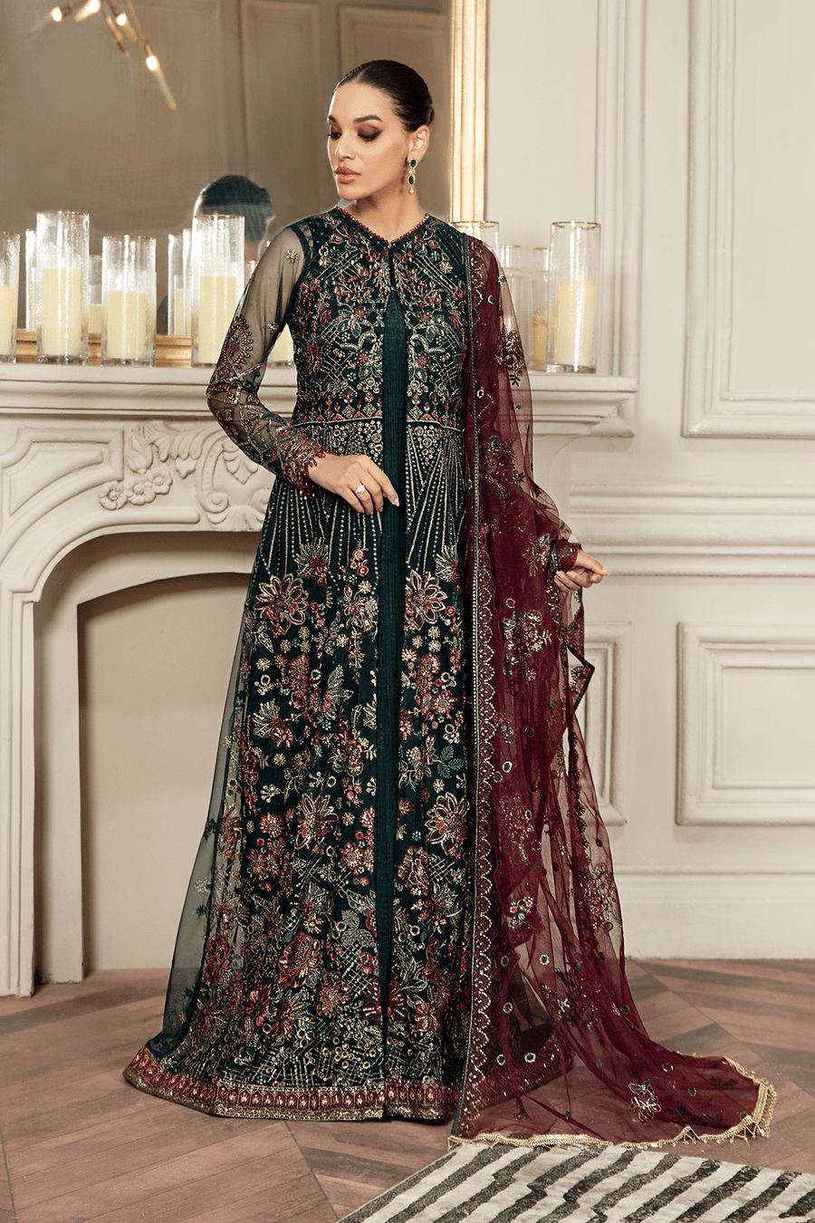 Zarif Pine Green Mehroz Collection 2022