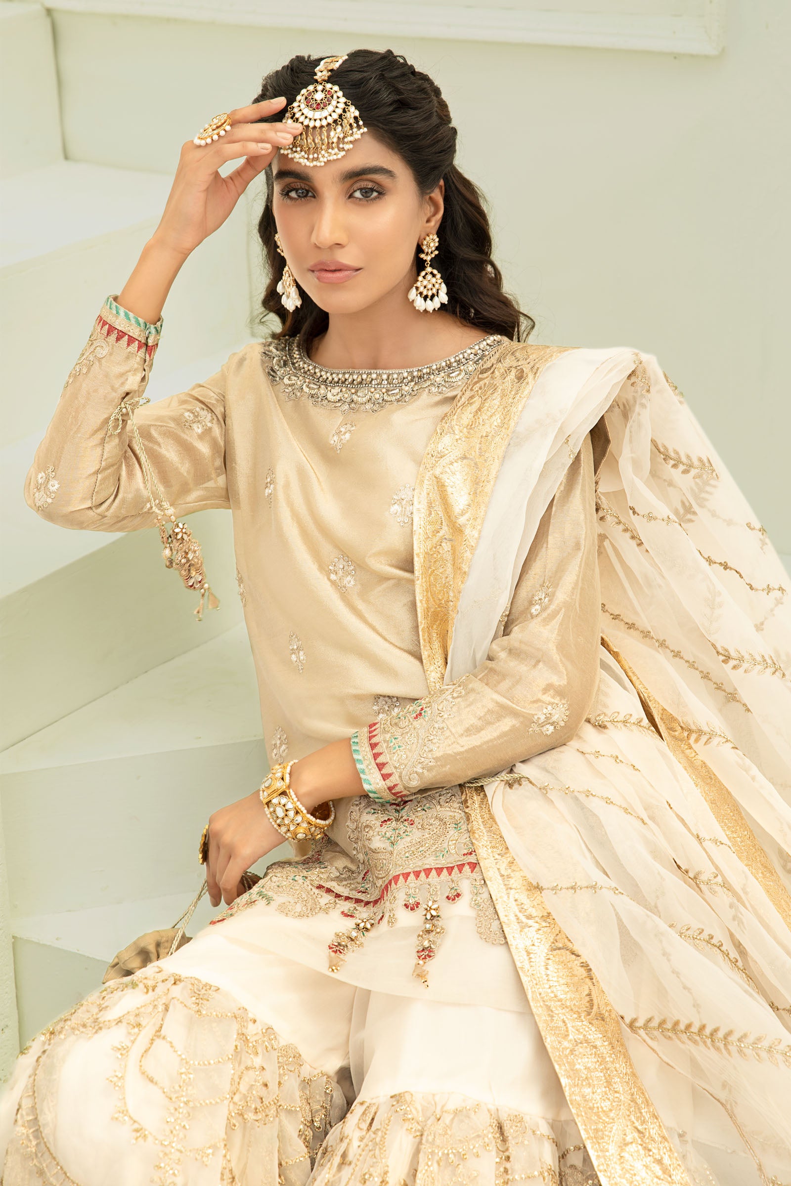 Maria B Suit Off White SF-W22-39 Evening Wear Formal Wear 2022