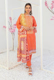 Zellbury Coral Orange Eid Lawn 2022