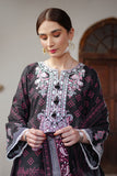 Zellbury Embroidered Shirt Shalwar Dupatta - Jade Black - Khaddar Suit Signature Lawn Collection 2024
